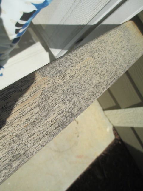 White Metal Glider with Wood Accents with Throw Pillows - 4