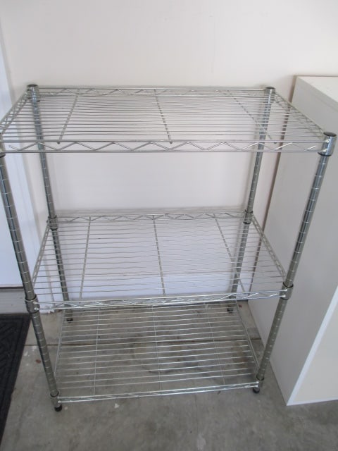 HSS Chrome 3 Tier Shelf Unit: 23 1/4" x 13 1/2" x 31 1/4", Local Pickup Only 