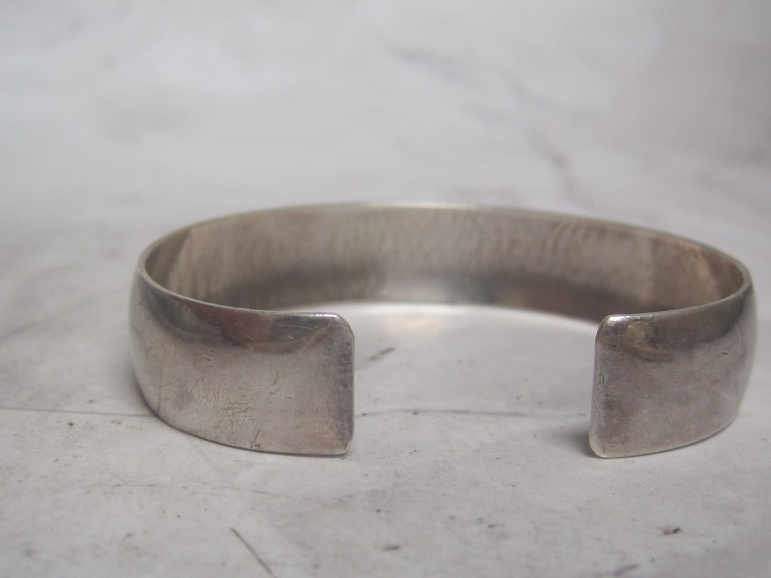 Sterling Silver Navajo Indian Cuff Bracelet - 2