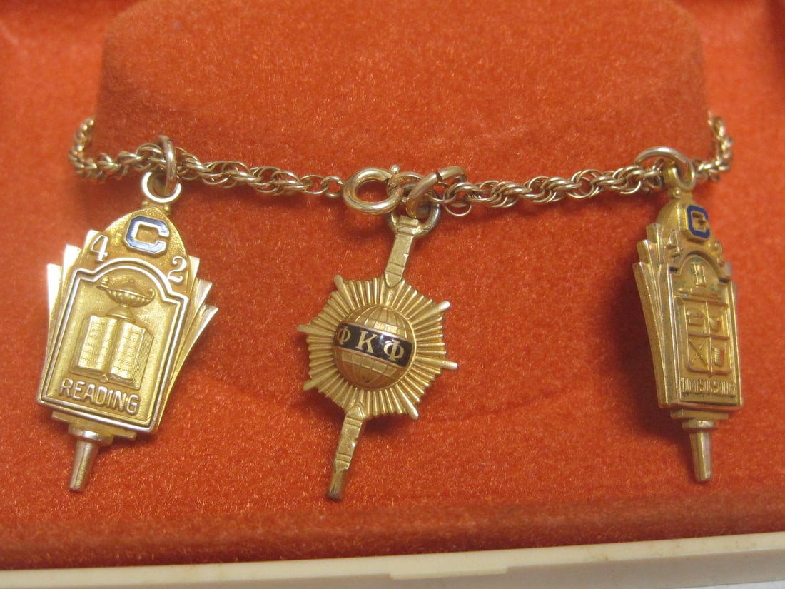 7" 1950 Clemson Gold-filled Charm Bracelet - 2