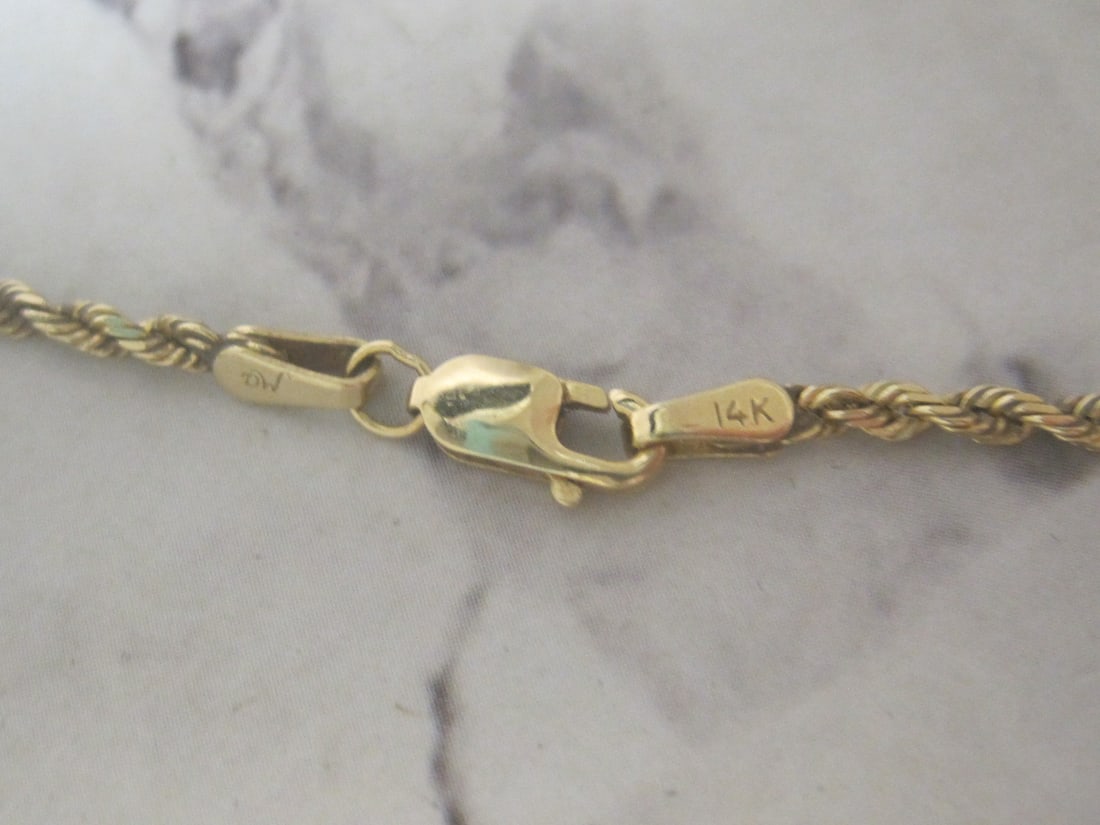 25 1/4" 14k Gold Rope Chain - 3