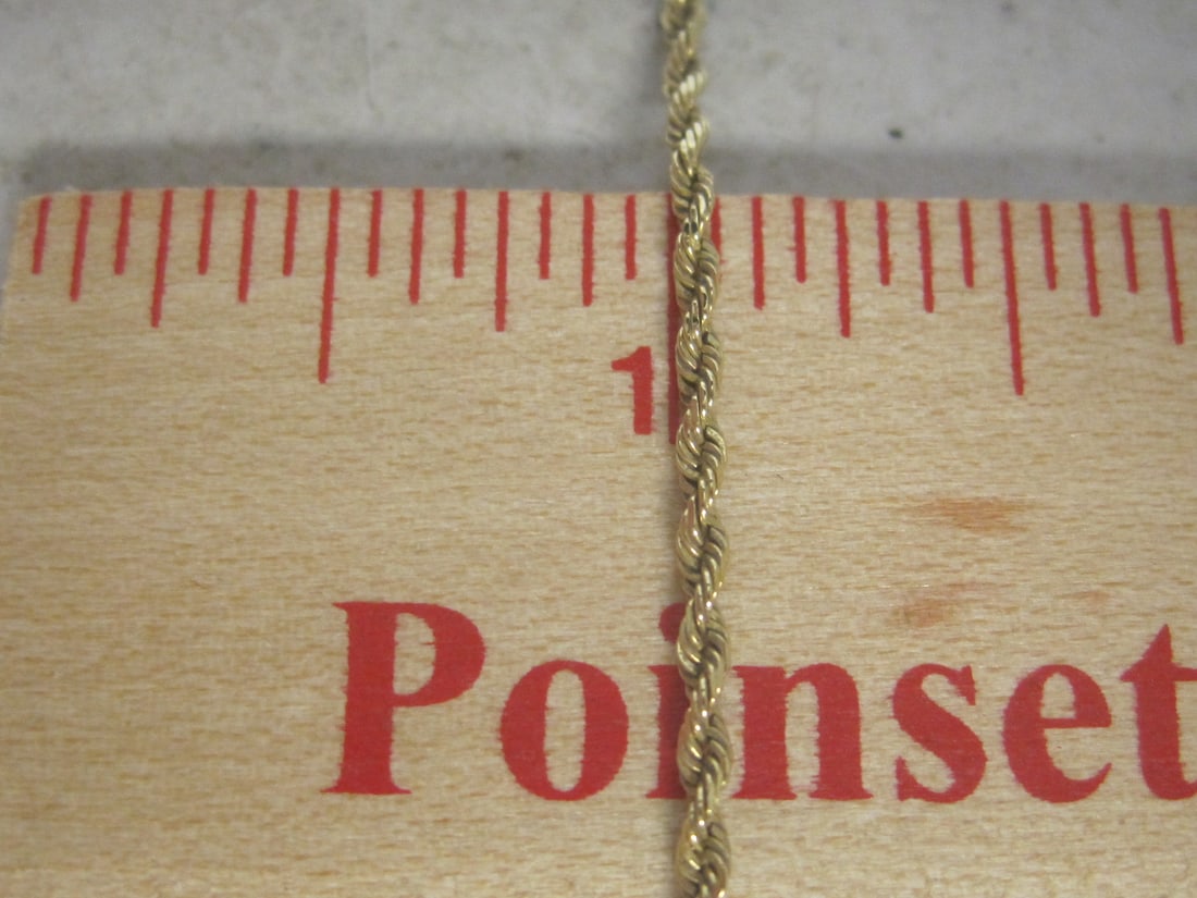 25 1/4" 14k Gold Rope Chain - 4
