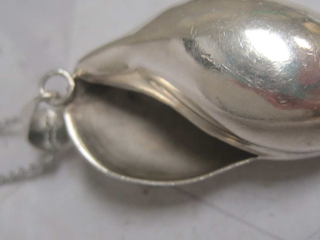 Sterling Silver Large Seashell Pendant on 18" Sterling Silver Chain - 3