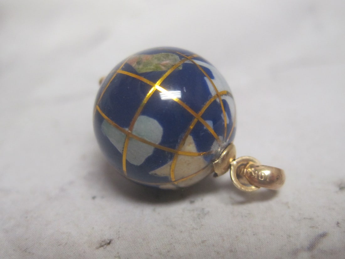 10k Gold Michael Anthony "Peace on Earth" Blue Enamel Pendant - 2