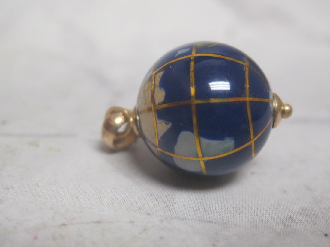 10k Gold Michael Anthony "Peace on Earth" Blue Enamel Pendant - 3