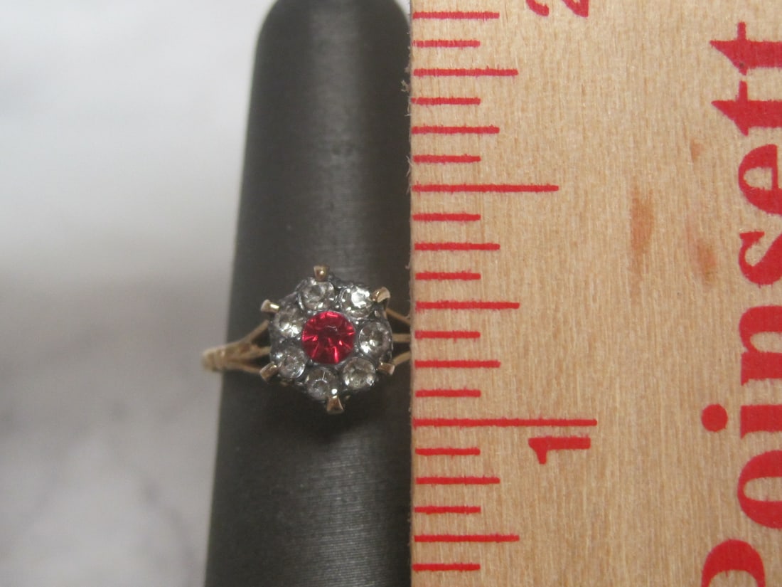 14k Gold Antique Ruby & Diamond Ring - 5