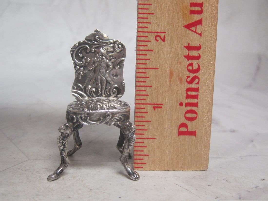 .800 Silver Antique Victorian Chair - 5