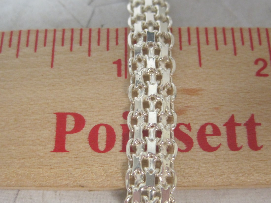 18" Sterling Silver Heavy Mesh Choker Necklace - 3