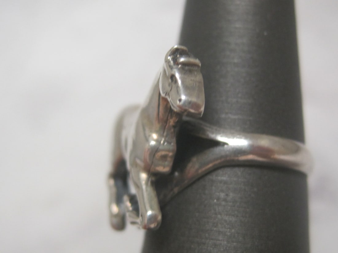 Sterling Silver Galloping Horse Ring - 2