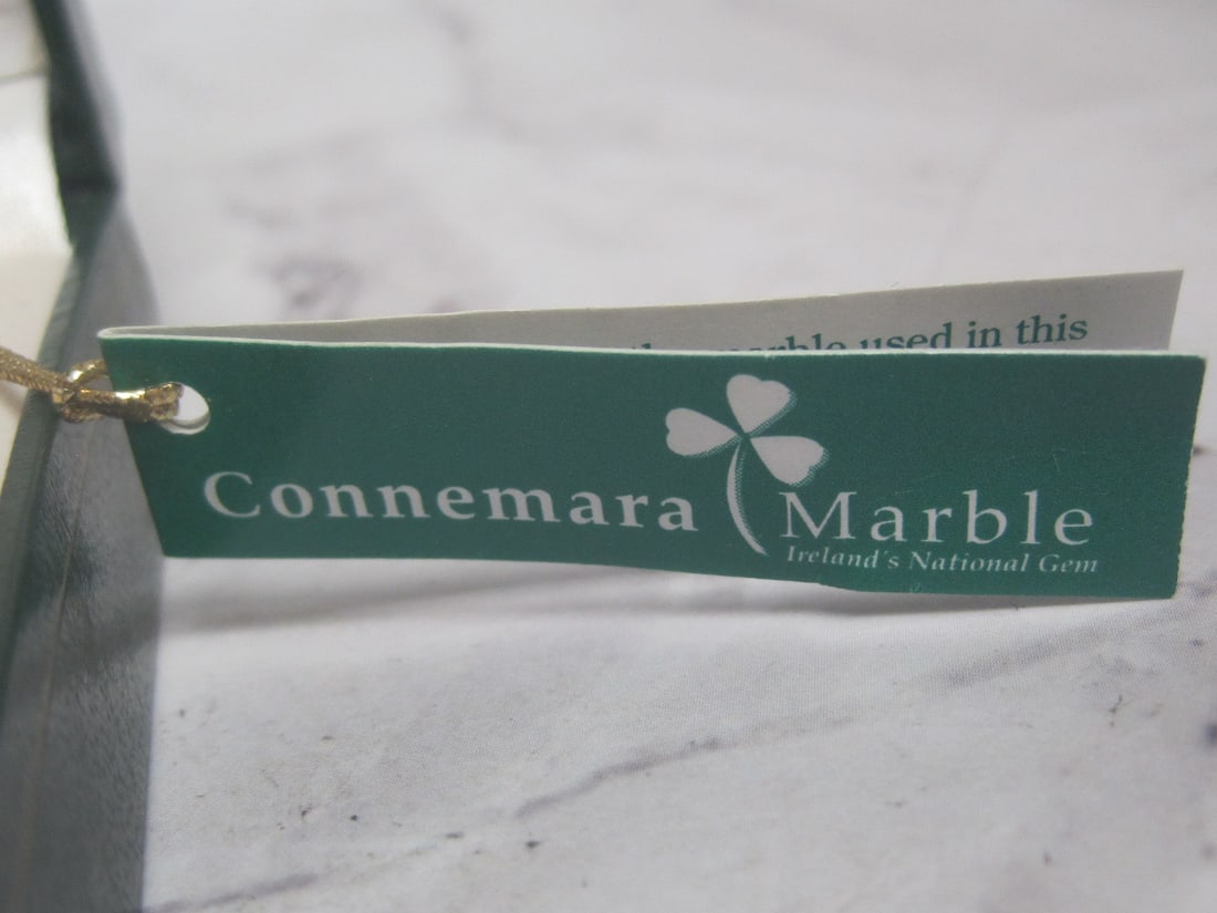 Sterling Silver Mounted Connemara Marble Pendant on Rope Necklace - 4