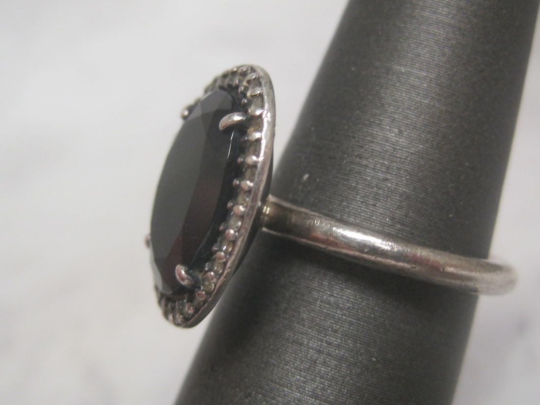 Sterling Silver Pandora ALE Onyx & Diamond Ring - 2
