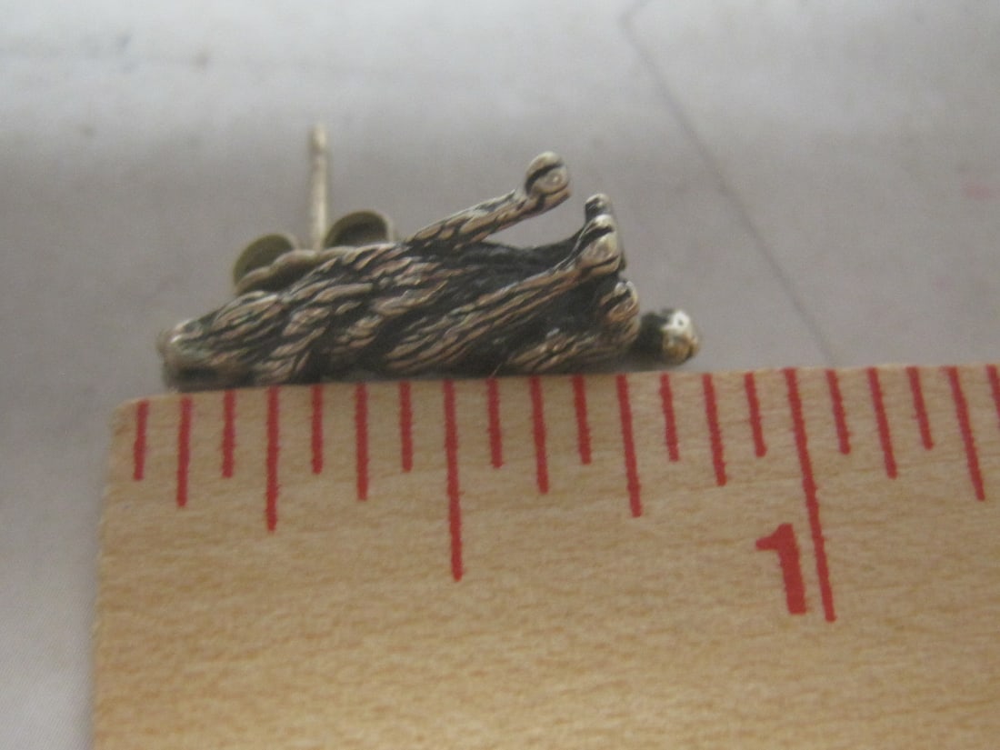 Sterling Silver Wolves/Coyote Earrings by Kabana - 4