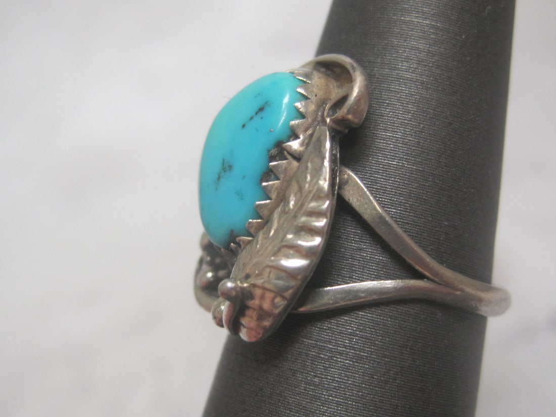 Sterling Silver Native American Turquoise Ring - 2
