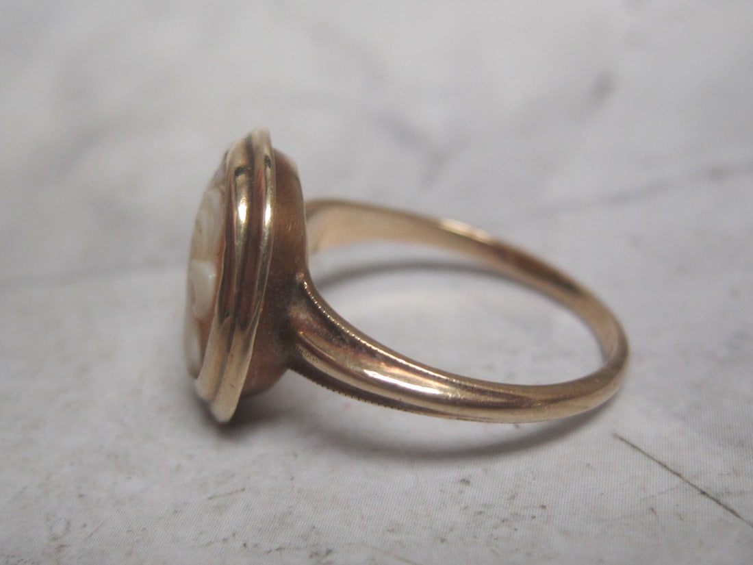 10k Gold 1920's-1930's Cameo Ring - 3