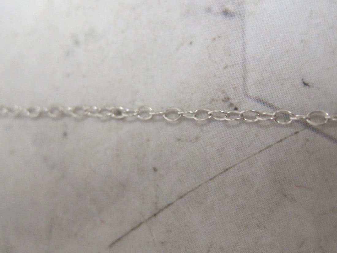 Sterling Silver CZ Circle Pendant on 18" Sterling Silver Chain - 4