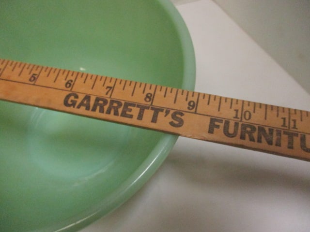 Set of Jadeite Fire-King Scalloped Plate, Medium Bowl, Large Bowl - 12