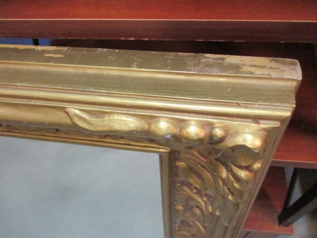 Ornate Gold-Tone Composite Framed Mirror with Good Glass - 2