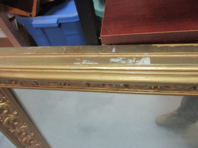 Ornate Gold-Tone Composite Framed Mirror with Good Glass - 3