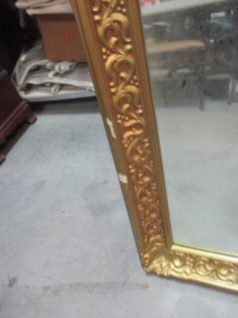 Ornate Gold-Tone Composite Framed Mirror with Good Glass - 5