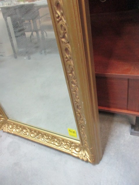 Ornate Gold-Tone Composite Framed Mirror with Good Glass - 6