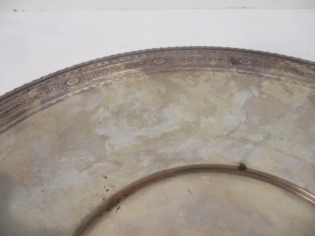 Sterling Plate, Marking H, London Made, Intricate Scrollwork - 2