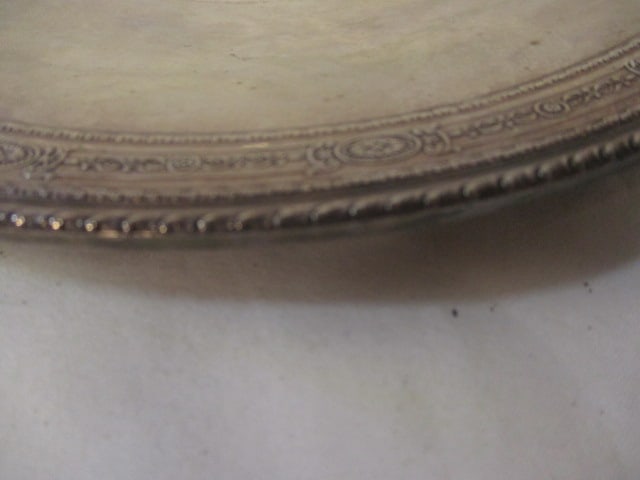 Sterling Plate, Marking H, London Made, Intricate Scrollwork - 4