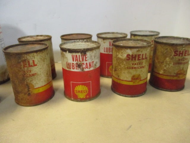 Vintage Auto Cans- 6 JAC Gas Conditioner, 8 Shell Valve Lubricant - 7