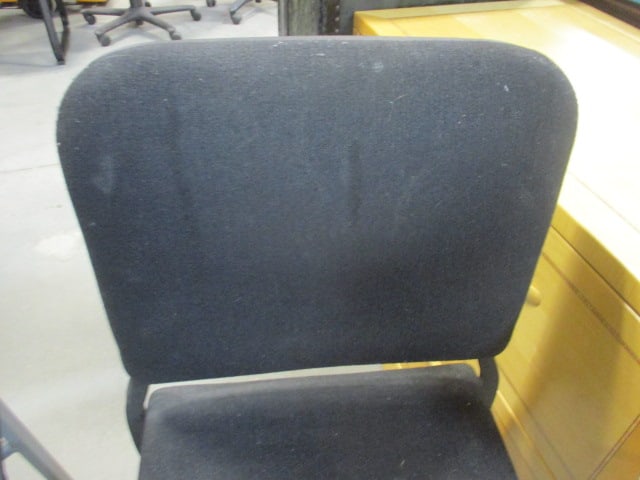 2 Black Lobby Chairs - 1 with Armrests - 5