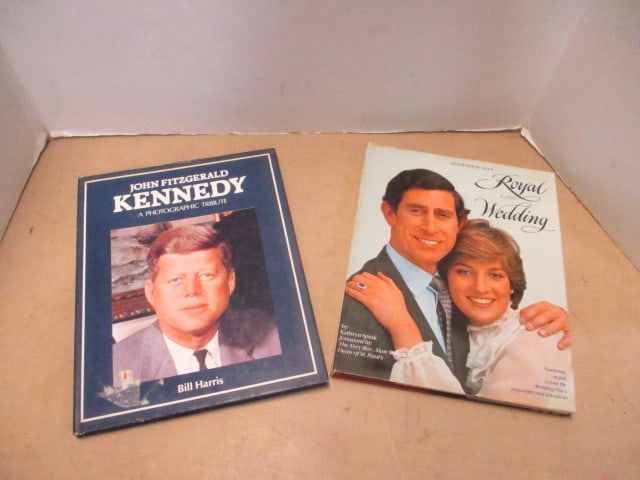 Pair of Photographic Books-JFK Tribute, Charles and Diana Royal Wedding: . 
