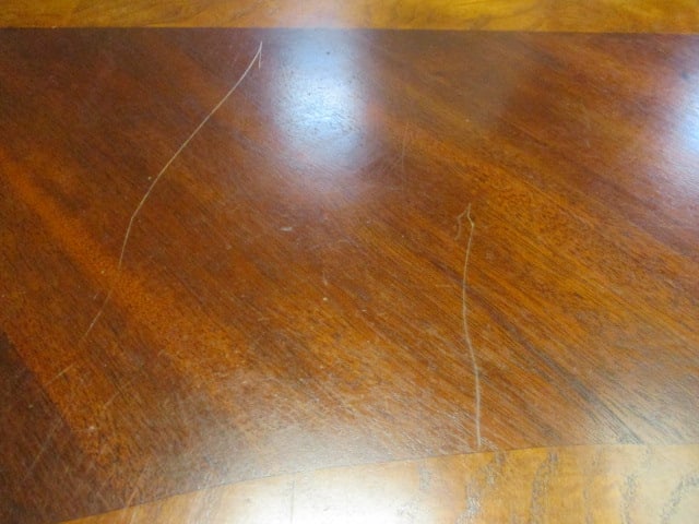 Universal Furniture Heavily Carved Mahogany Bowfront Console Table - 12