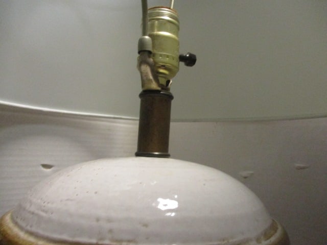 Glazed Turned Pottery Urn Table Lamp - 4