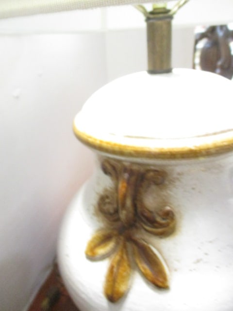 Glazed Turned Pottery Urn Table Lamp - 8