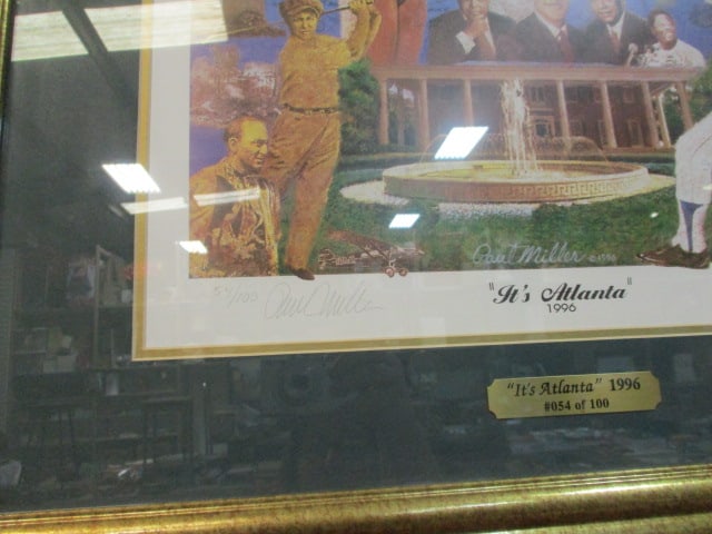 1996 Framed and Matted Limited Edition "It's Atlanta" Pencil Signed Paul Miller Print - 6