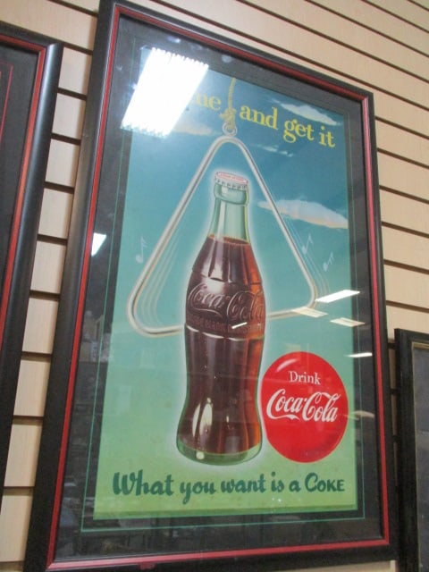 Framed and Matted 1952 "Come and get it " Coca-Cola Poster (1 of 8)