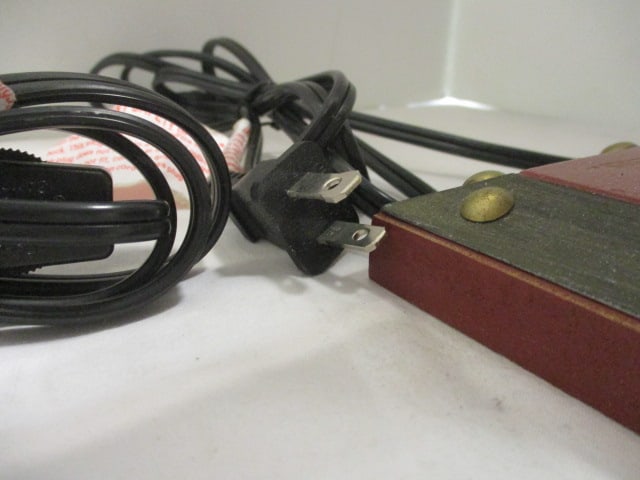 Pair of Distressed Finish Star Table Lamps with Nail Head Accents - 10