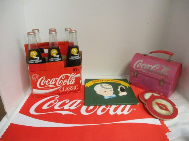 Coca-Cola Licensed Products-Fabric Placemats, Coasters, Handpainted 3-D (1 of 18)