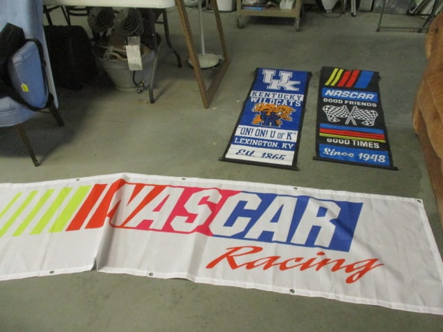 Sports Banners-Two NASCAR, One Greenville, SC Growl Hockey: . 