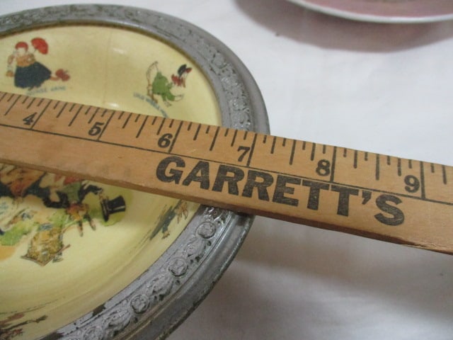 Antique Germany Enamel Child's Cup and Bowl Set and The Sebring Pottery Co. - 7