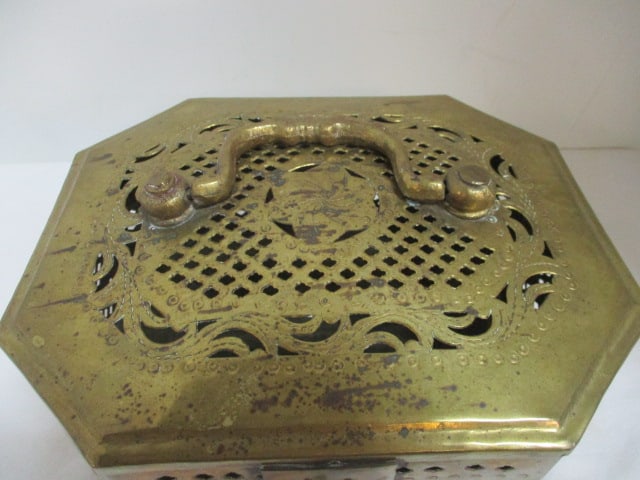 Embossed Brass Cricket Box - 2
