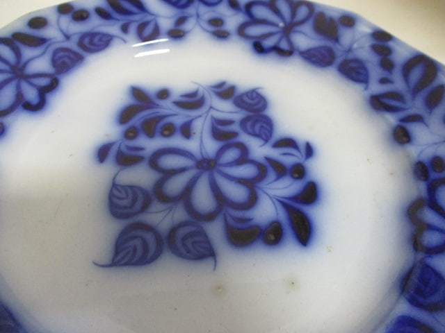 Antique J. Heath Flow Blue Ironstone Plate - 2
