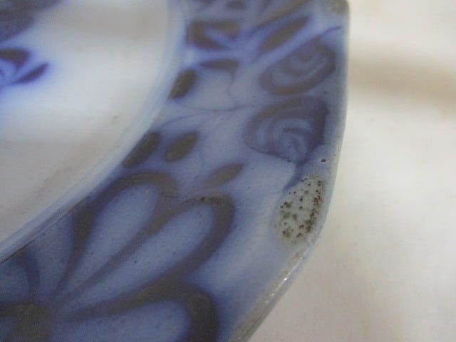 Antique J. Heath Flow Blue Ironstone Plate - 5
