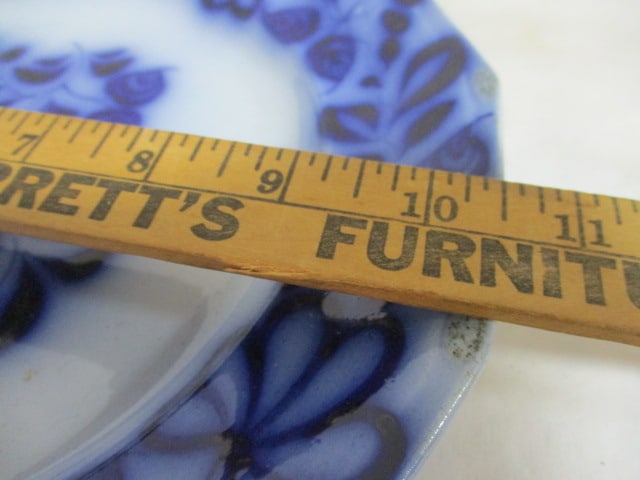 Antique J. Heath Flow Blue Ironstone Plate - 6