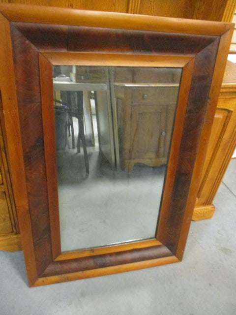 Vintage Flame Mahogany Wall Mirror (1 of 8)