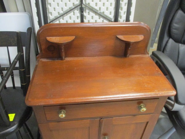 Vintage Solid Wood Dry Sink Cabinet - 2