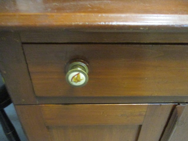 Vintage Solid Wood Dry Sink Cabinet - 4