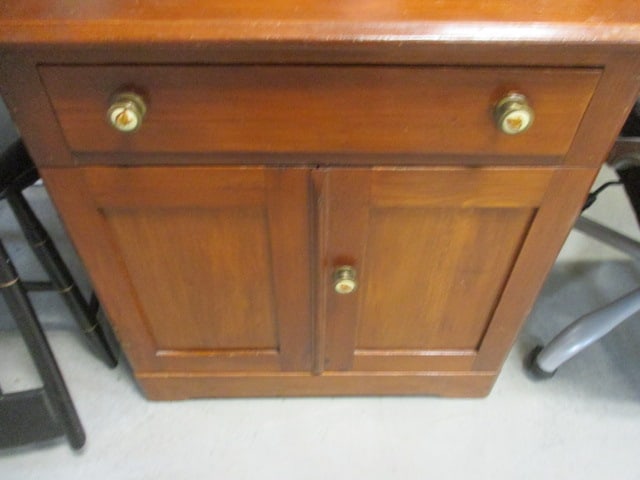 Vintage Solid Wood Dry Sink Cabinet - 5