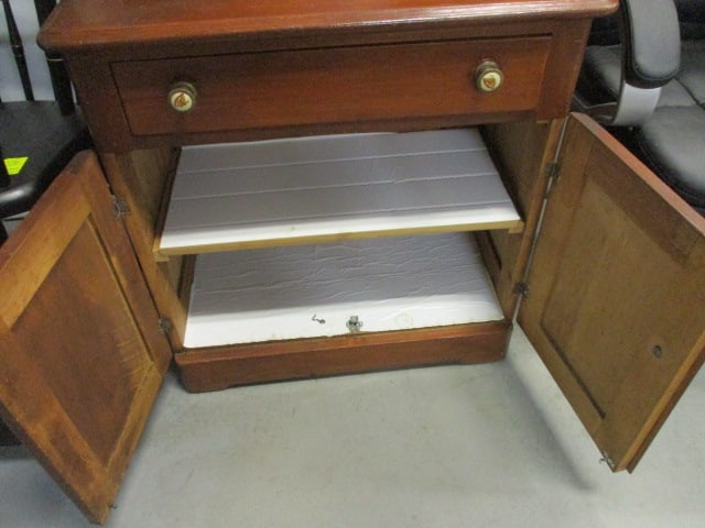 Vintage Solid Wood Dry Sink Cabinet - 8