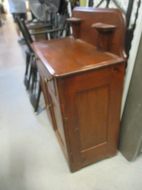 Vintage Solid Wood Dry Sink Cabinet - 9