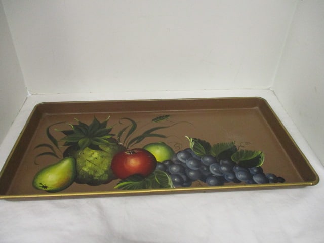 Midcentury Hand Decorated Metal Tray (1 of 7)