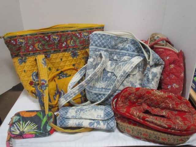 Vera Bradley Quilted Handbags, Wallets and Lanyard: See pictures and preview for patterns and condition-some fading 